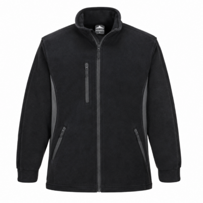Portwest Texo kraftig 2-farvet fleece - Sort / grå