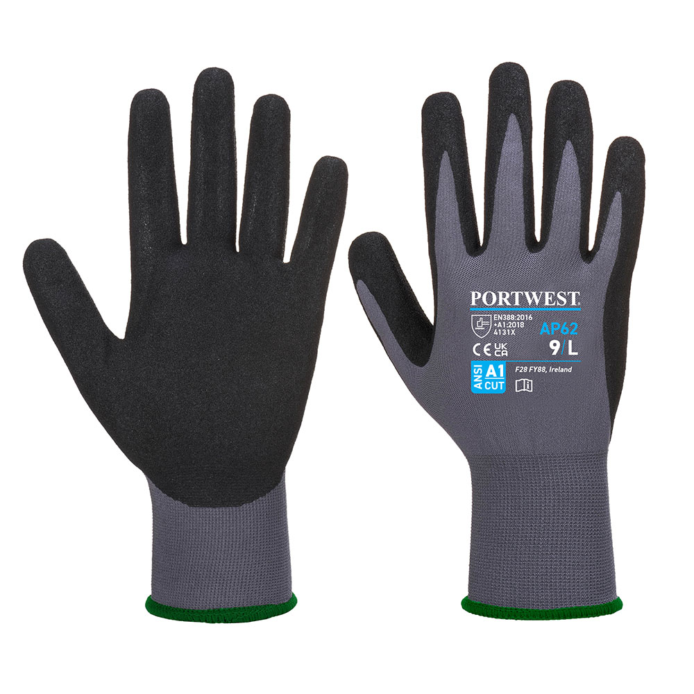 Dermiflex Aqua handske - Grå/Sort
