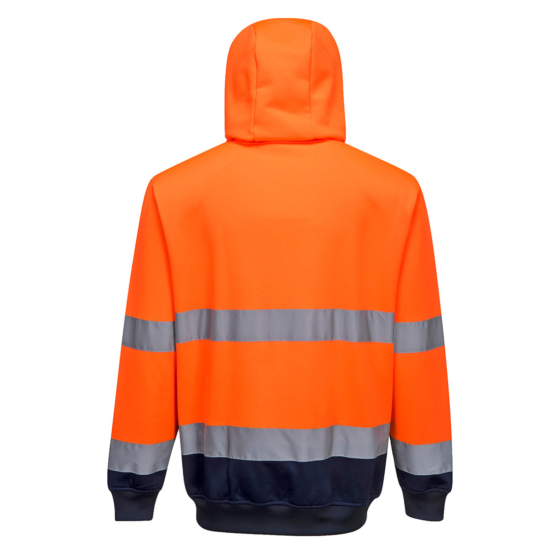 2 farvet lynlås cardigan sweat - Orange/Marine - Billede 2