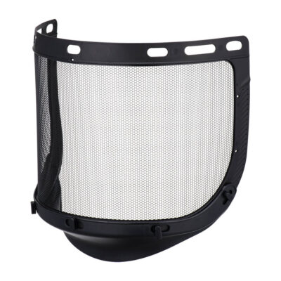 Etched steel mesh visor