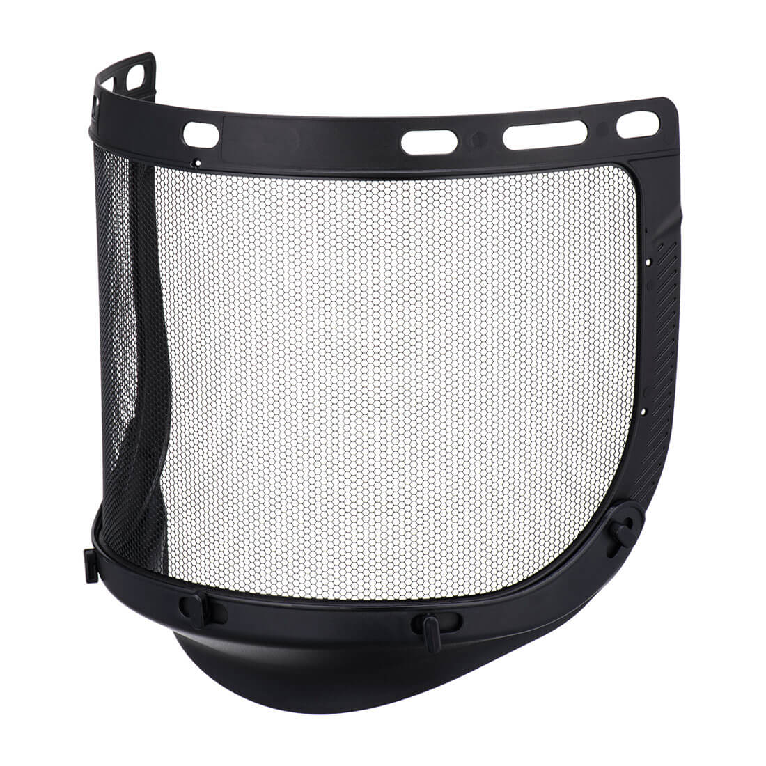 Etched steel mesh visor