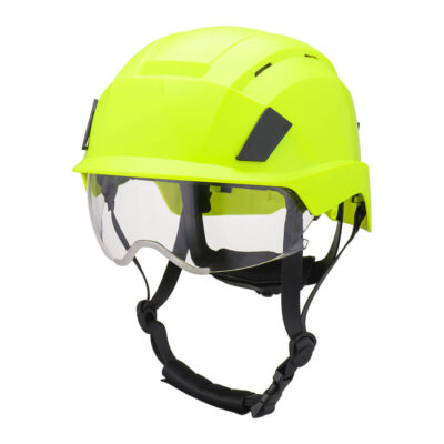 Integrated visor helmet