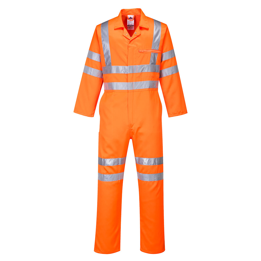 Hi-Vis polybomulds-serviceoveralls - Orange med ekstra længde